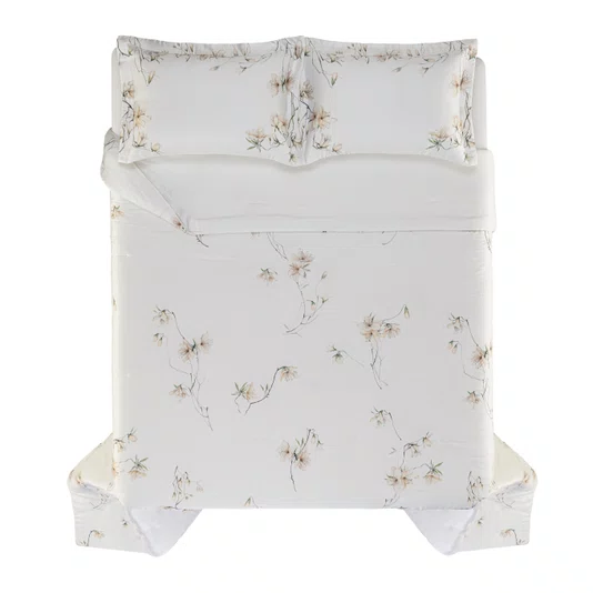 Jogo de Colcha Queen Azalea 300 Fios Bambu Trussardi 2,60 x 2,80 m
