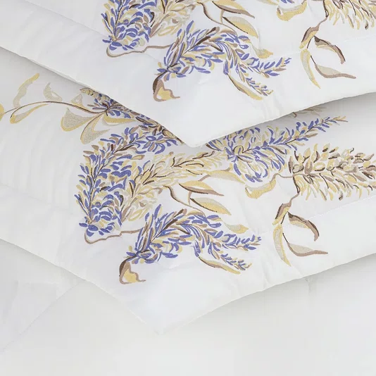 Jogo De Colcha Queen Margutta 300 Fios Egípcio Trussardi Estampado 260cm x 280cm