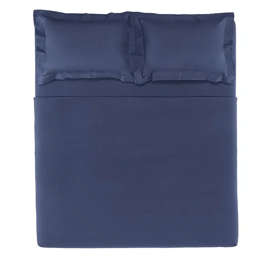 Jogo de Cama Queen Novoli 200 Fios Trussardi Marinho 2,40 x 2,60 m