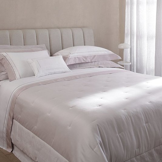 Jogo De Colcha Queen Savona Buddemeyer Luxus Rosa 2,80 x 2,60 m