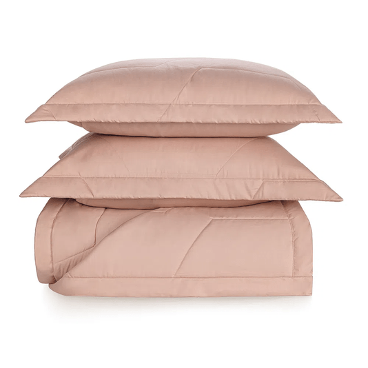 Jogo de Colcha Super King 300 Fios Palazzi Trussardi Rosa Perla