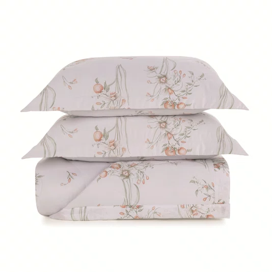 Jogo de Colcha Super King Narciso 200 Fios Trussardi Estampado 290cm x 250cm