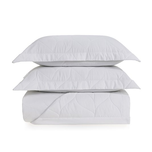 Jogo De Colcha Super King Piaceri 300 Fios Trussardi Branco 2,90 x 2,50 m