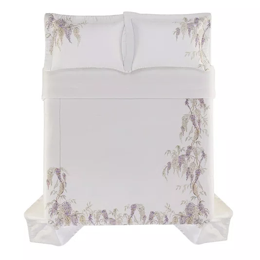 Jogo De Colcha King Trastevere 300 Fios Egípcio Trussardi Estampado 310cm x 280cm