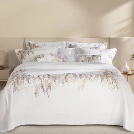 Jogo De Colcha King Trastevere 300 Fios Egípcio Trussardi Estampado 310cm x 280cm