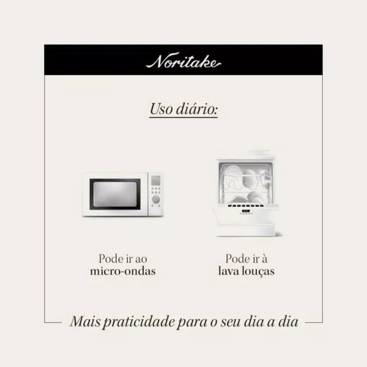 Jogo de Jantar 18 Peças em Porcelana Noritake Branco