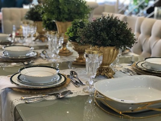 Jogo de Jantar 18 Peças Marble Green Noritake Verde e Ouro