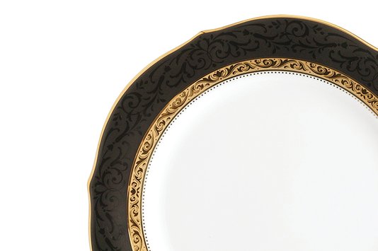 Jogo de Jantar 18 Peças Regent Gold Noritake Preto e Ouro
