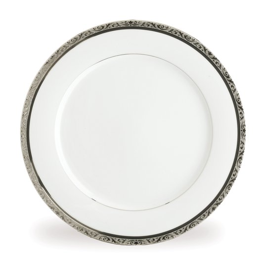 Jogo de Jantar 18 Peças Regent Platinum Noritake Preto e Prata