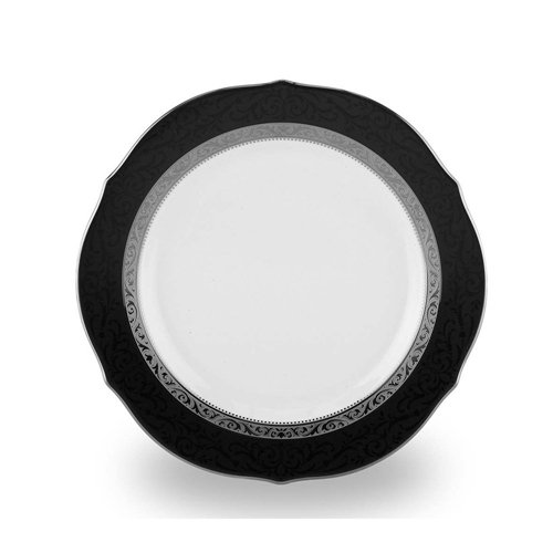 Jogo de Jantar 18 Peças Regent Platinum Noritake Preto e Prata