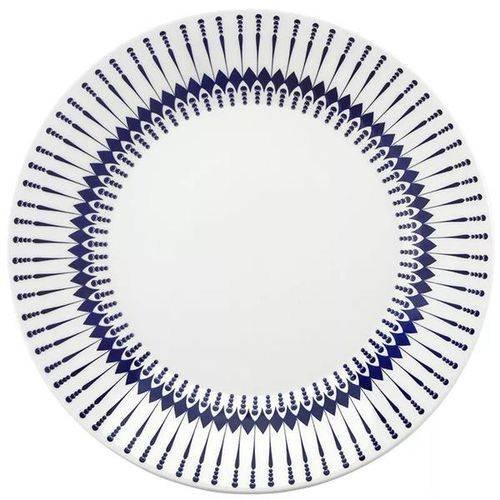 Jogo de Jantar e Chá 30 Peças Colb Oxford Branco e Azul