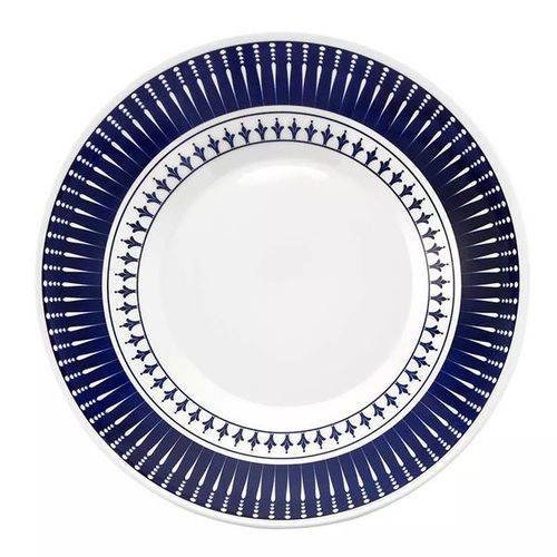 Jogo de Jantar e Chá 30 Peças Colb Oxford Branco e Azul