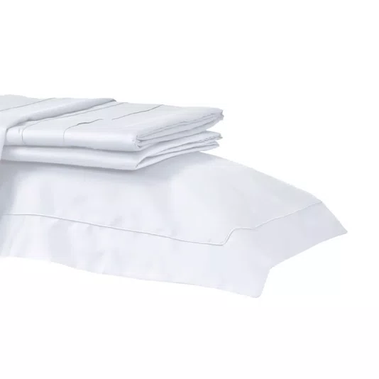 Jogo De Lençol Casal Cordonê 300 Fios Artelassê Branco