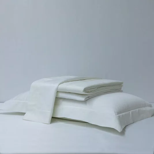 Jogo De Lençol Queen Noronha Linho 400 Fios Artelassê Branco