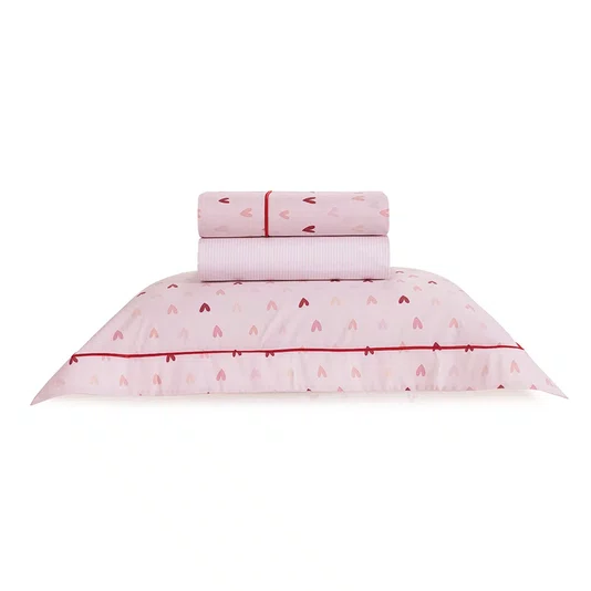 Jogo De Lençol Solteiro Amore 200 Fios Trussardi 1,70 x 2,60 m