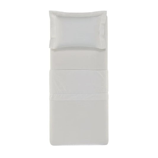 Jogo De Lençol Solteiro Portello 300 Fios Trussardi Branco 1,70 x 2,80 m