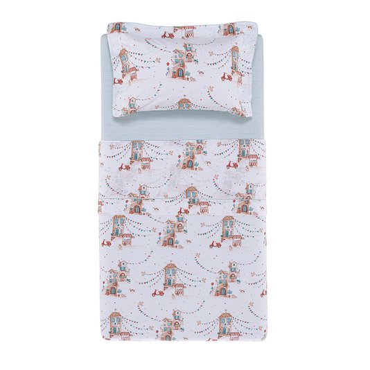Jogo De Lençol Solteiro Tutte Belle 200 Fios Trussardi 1,70 x 2,60 m