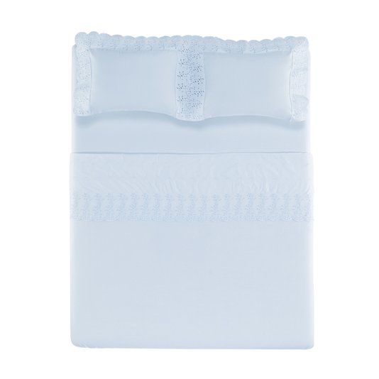 Jogo De Lençol Super King Bargello 300 Fios Trussardi Branco 2,80 x 3,00 m