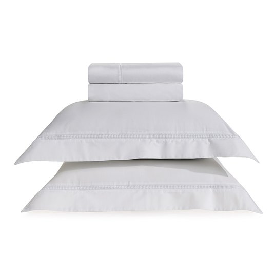 Jogo De Lençol Super King Piaceri 300 Fios Trussardi Branco 2,80 x 2,80 m
