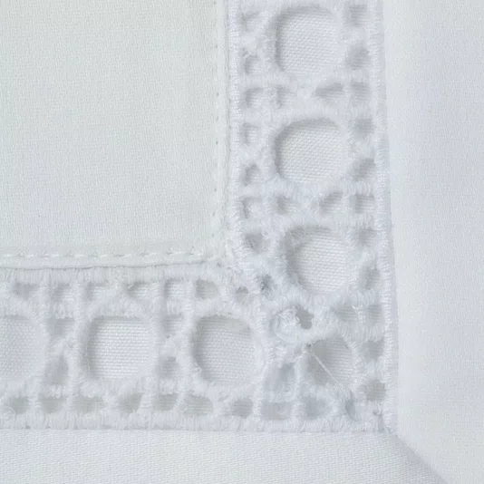 Jogo De Lençol Queen Trellis 1000 Fios Artelassê Branco