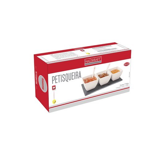 Jogo de Petisqueira 7 Peças de Porcelana Ricaelle