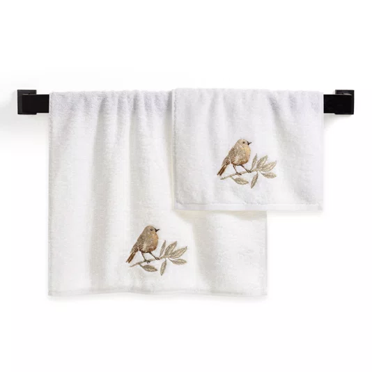 Jogo de Toalhas Bordadas Rosto e Lavabo Savello Trussardi