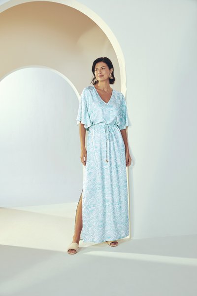 Kaftan 100% Viscose La Fontelina Trussardi Estampado G