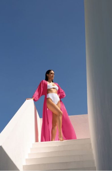 Kaftan M Cremisi Viscose Trussardi Rosa 71cm x 1,40m