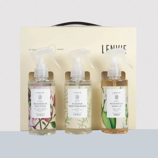 Kit 03 Mini Águas Perfumadas Lenvie 200 ml
