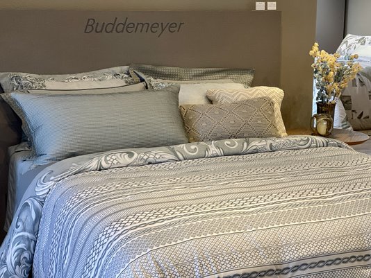 Kit 03 Peças Colcha Queen em Algodão Tuile Buddmeyer Luxus Estampado