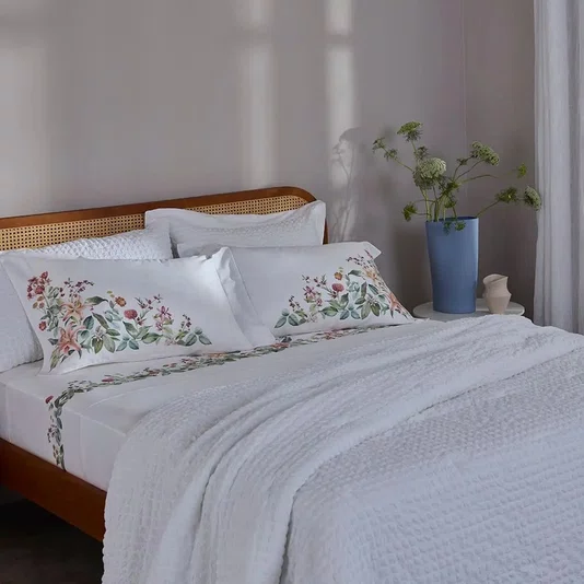 Kit 03 Peças Colcha Queen Magna Buddemeyer Luxus Branco 280cm x 260cm