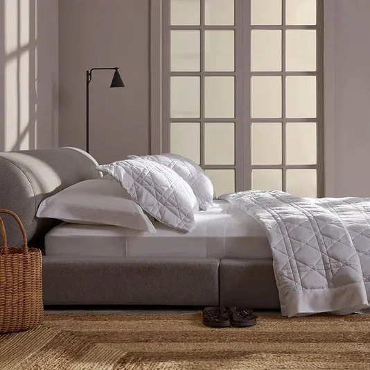 Kit 03 Peças Colcha Queen Noah Buddemeyer Luxus Branco 280cm x 260cm