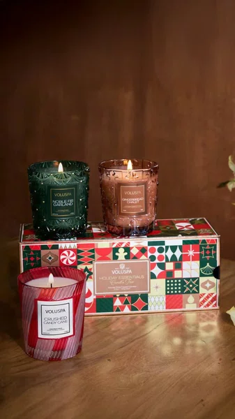 Kit 3 Mini Velas Holiday Essentials Voluspa 40 Horas
