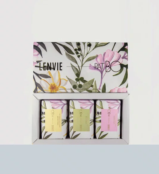 Kit 3 Sabonetes Em Barra Patbo Mix Lenvie 150 g