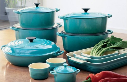 Kit 4 Mini Cocottes Azul Caribe Le Creuset