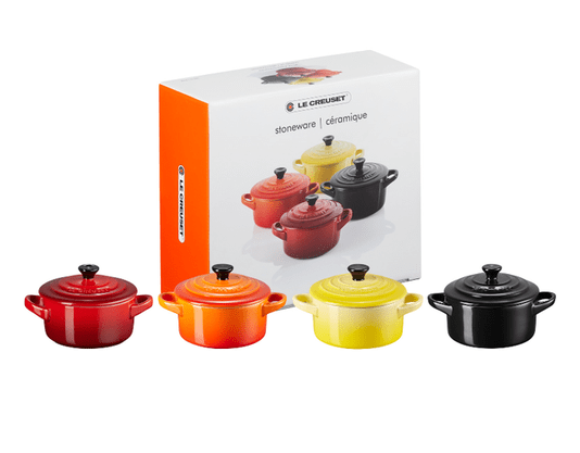 Kit 4 Mini Cocottes Coloridas Le Creuset