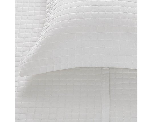 Kit Colcha Queen New Colors Micromatelasse Branco 100% Algodão Buddemeyer 2,60 x 2,50 m