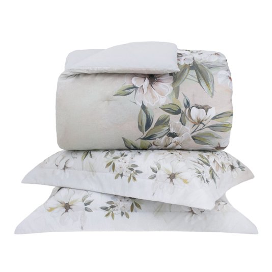 Kit Colcha Super King 100% Algodão Gardanne Buddemeyer Luxus Estampado 