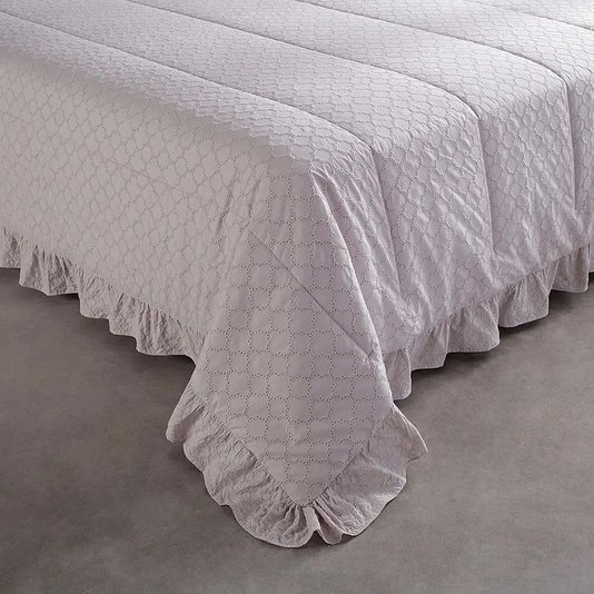 Kit Colcha Super King Sienna Buddemeyer Luxus Rosa Almod 3,14 x 2,62 m
