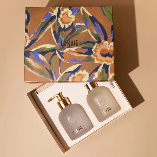 Kit Difusor de Perfume e Sabonete Líquido Lenvie Patchouli Vanilla 150 ml