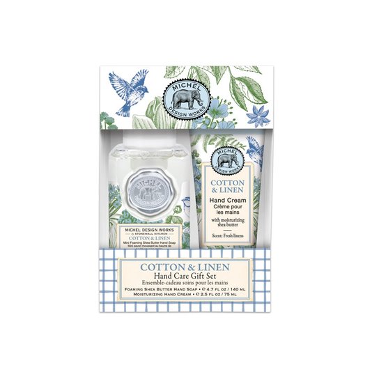 Kit Sabonete Líquido e Creme De Mãos Cotton & Linen Michel Design Works