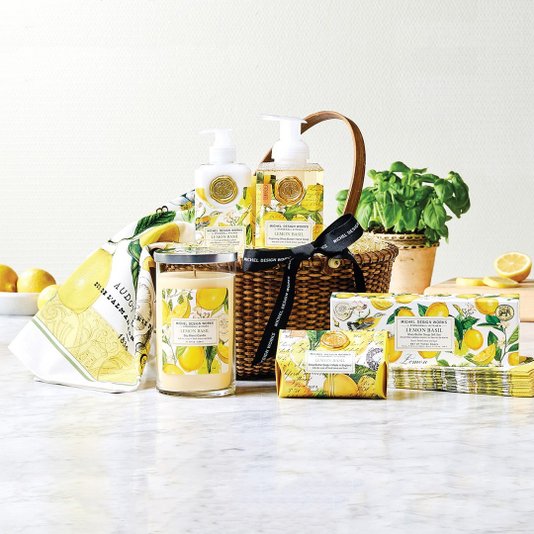 Kit Sabonete Líquido e Creme De Mãos Lemon Basil Michel Design Works