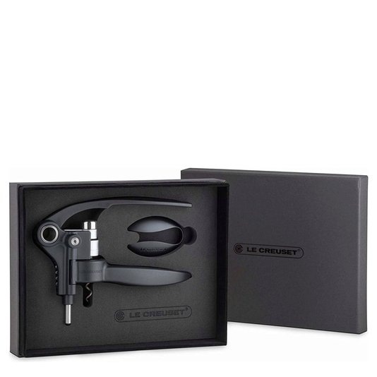 Kit Saca Rolhas Alavanca e Corta Cápsulas Le Creuset Matte Black