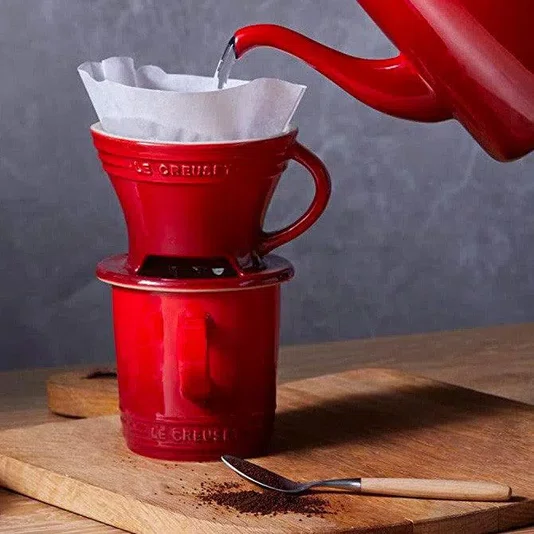 Kit Coador e Caneca Seattle Le Creuset Vermelho 400 ml