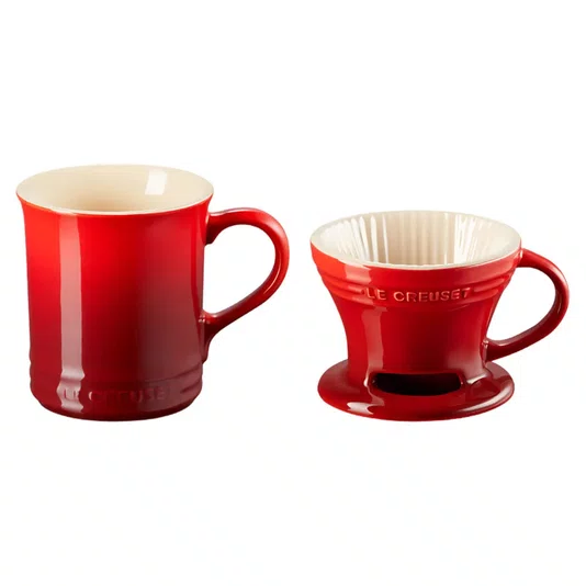 Kit Coador e Caneca Seattle Le Creuset Vermelho 400 ml