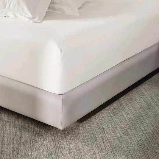 Lençol Avulso com Elástico Solteiro 300 Fios Grasso Trussardi Branco 1,00 x 2,00 m