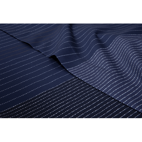 Lençol de Cima Queen Tennis Stripes 300 Fios Azul Marinho Hugo Boss Home 2,40 x 3,00