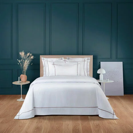 Lençol de Cima Super King Athena 500 Fios Yves Delorme Iris 270cm x 295cm