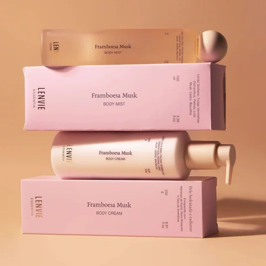 Loção Hidratante Corporal Essentia Lenvie Framboesa Musk 250 ml