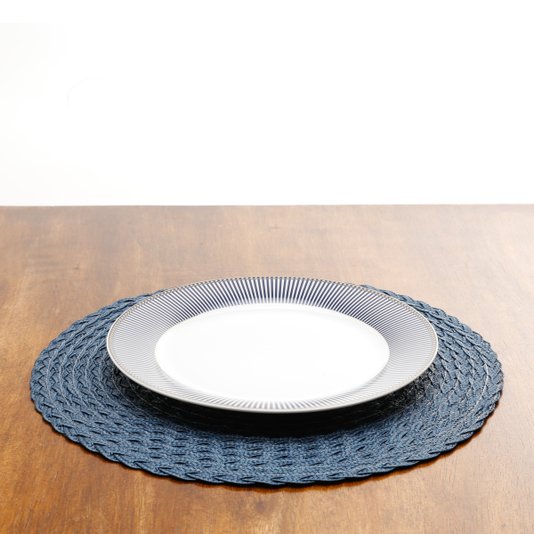 Lugar Americano Leaf  Wolff Azul Escuro 38 cm